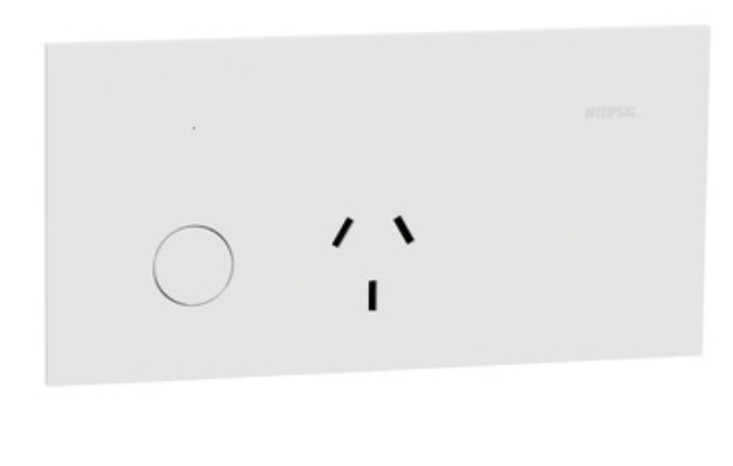 SINGLE SWITCH POWER POINT 230V-240V 10A CLIPSAL SOLIS ZEN WHITE
